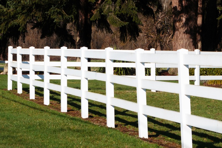 Vinyl Three Rail PVC or Vinyl Ranch Fence Panels in South & Central Florida