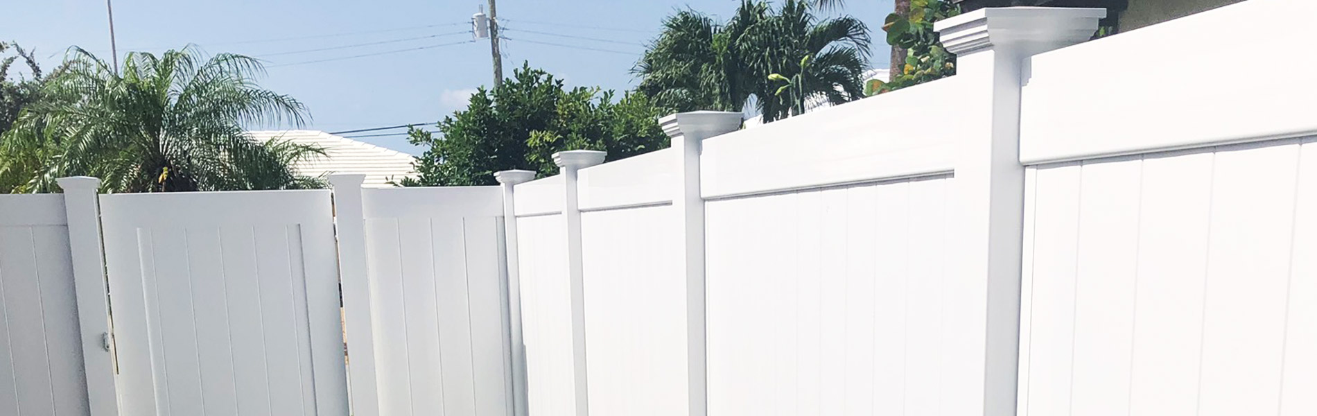 Standard Vinyl Privacy Fence Panels in South & Central Florida