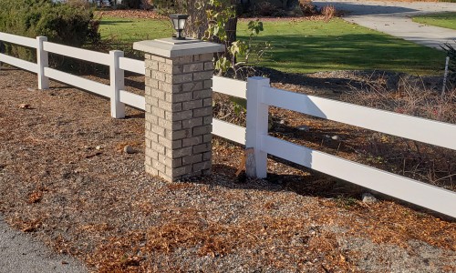 Vinyl Two Rail PVC or Vinyl Ranch Fence Panels in South & Central Florida