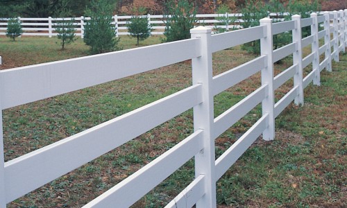 Vinyl Four Rail PVC or Vinyl Ranch Fence Panels in South & Central Florida