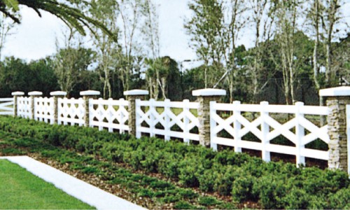 Vinyl Crossbuck PVC or Vinyl Ranch Fence Panels in South & Central Florida